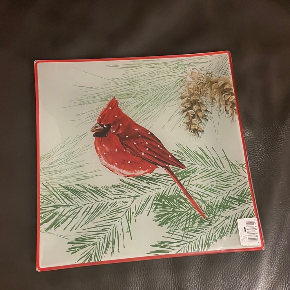 St. Nicholas Square square glass plate. New!